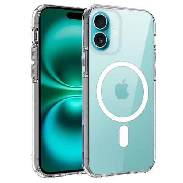 Carcaça COOL para iPhone 16 Além de magnético transparente D