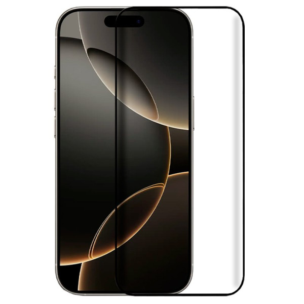 Protetor de cristal temperado COOL para iPhone 16 Pro (FULL 3D Preto) D