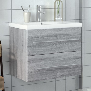 Mueble de baño con lavabo integrado gris Sonoma D