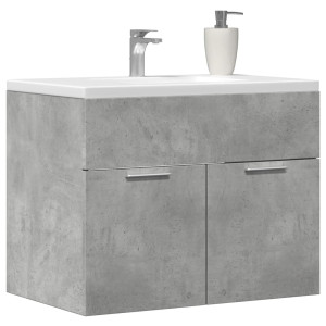 Armario para lavabo contrachapada gris hormigón 60x38.5x46 cm D