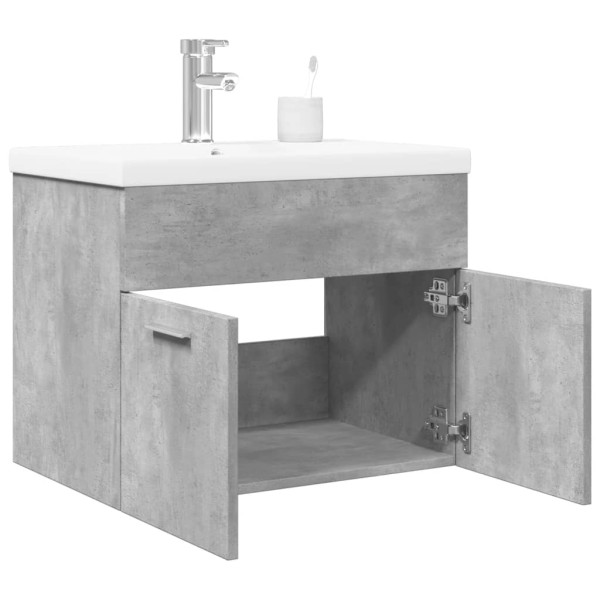 Mueble de baño con lavabo integrado gris hormigón D