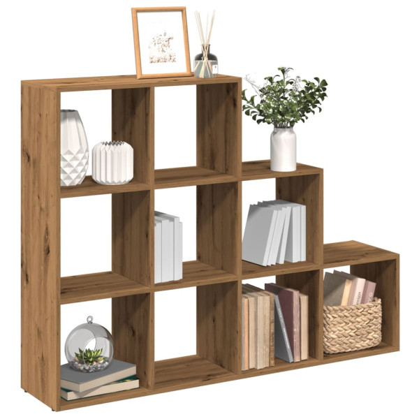 Librería divisora 3 niveles roble artisan 137.5x29x103.5 cm D