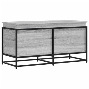 Caja de almacenaje con tapa madera gris Sonoma 100x40x51.5 cm H