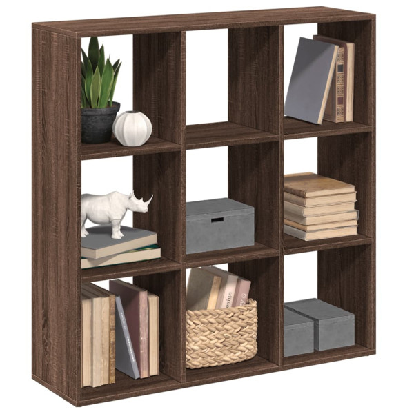 Librería divisora madera marrón roble 102x29x103.5 cm D