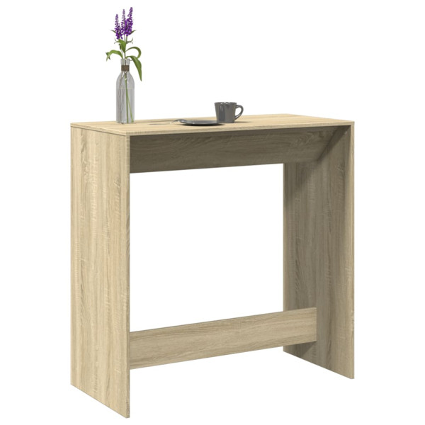 Mesa alta de bar madera ingeniería roble Sonoma 102x50x103.5 cm D