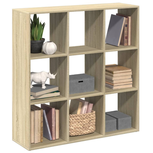 Librería divisor madera ingeniería roble Sonoma 102x29x103.5 cm D