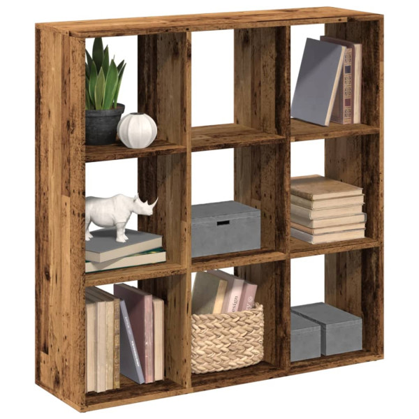 Librería divisora madera ingeniería envejecida 102x29x103.5 cm D