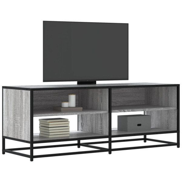 Mueble TV metal y madera ingeniería gris Sonoma 120.5x40x46 cm D