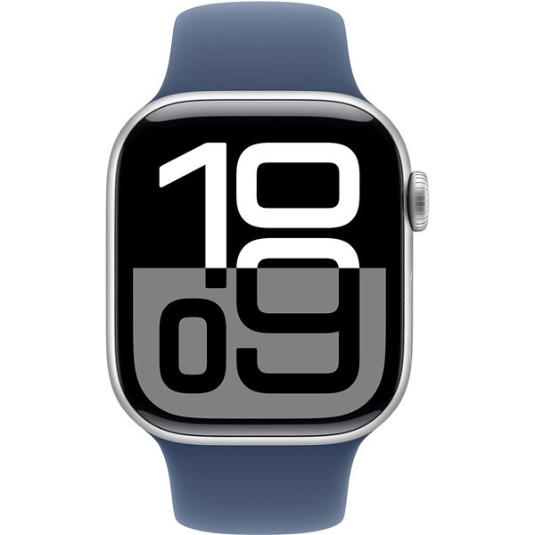 Apple Assista Série 10 GPS 42mm alumínio esporte banda S/M azul denim D