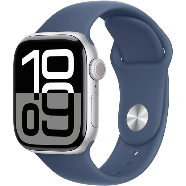 Apple Watch Serie 10 GPS 46mm aluminio plata sport band M/L azul denim M 2
