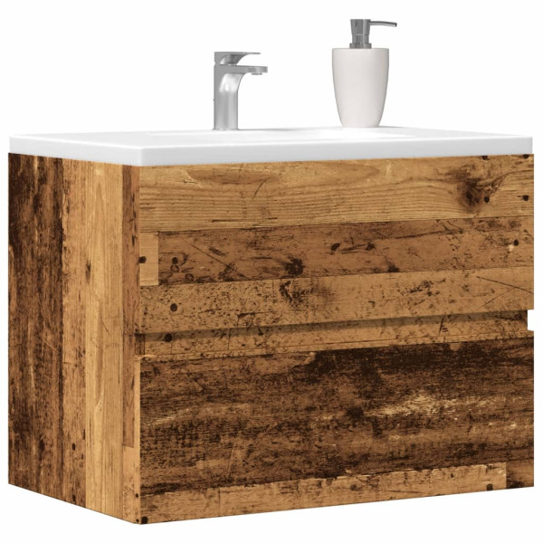 Mueble de baño madera de ingeniería envejecida 60x38.5x45 cm D