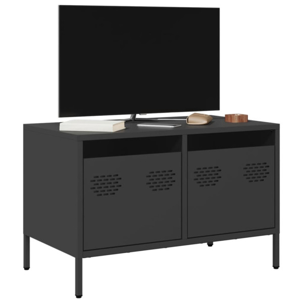 Mueble para TV acero laminado en frío negro 68x39x43.5 cm D