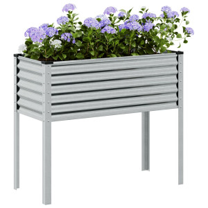 Jardinera de acero galvanizado 100x41x90 cm D