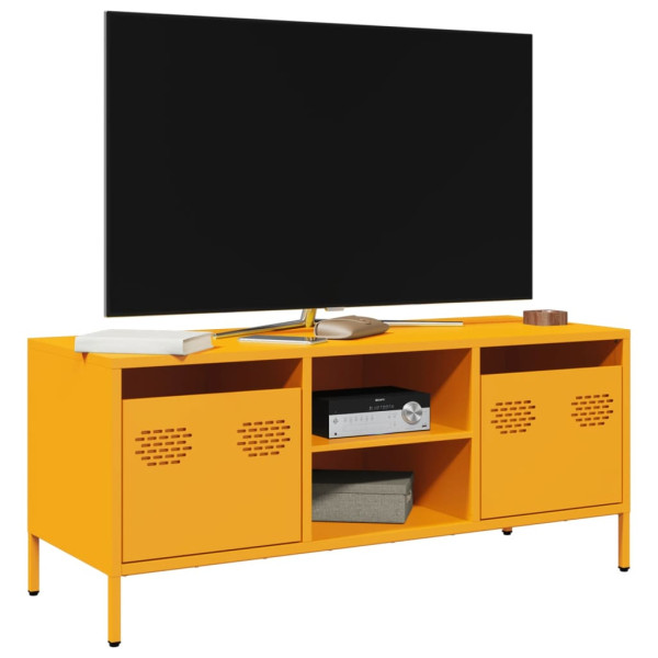 Mueble para TV acero laminado en frío amarillo 101.5x39x43.5 cm D