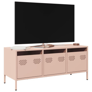 Mueble para TV acero laminado en frío rosa 101.5x39x43.5 cm D