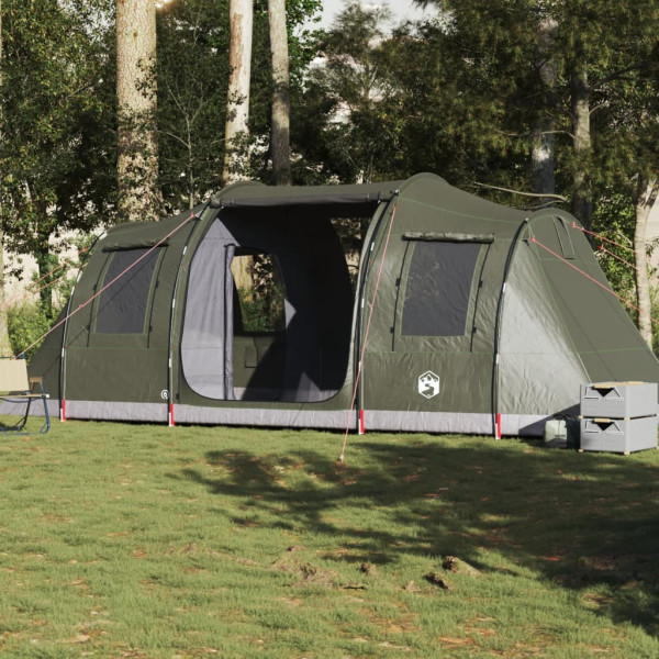 Tienda de campaña túnel para 4 personas impermeable verde oliva D