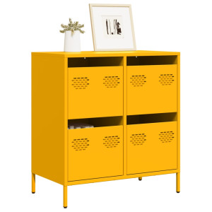 Aparador acero laminado en frío amarillo mostaza 68x39x73.5 cm D