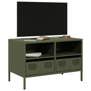 Mueble para TV acero laminado en frío verde oliva 68x39x43.5 cm D