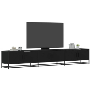 Mueble para TV madera de ingeniería negro 240x35x41 cm D