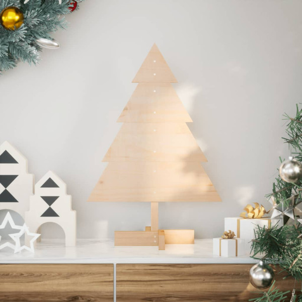 Árbol de Navidad de adorno madera maciza 70 cm D