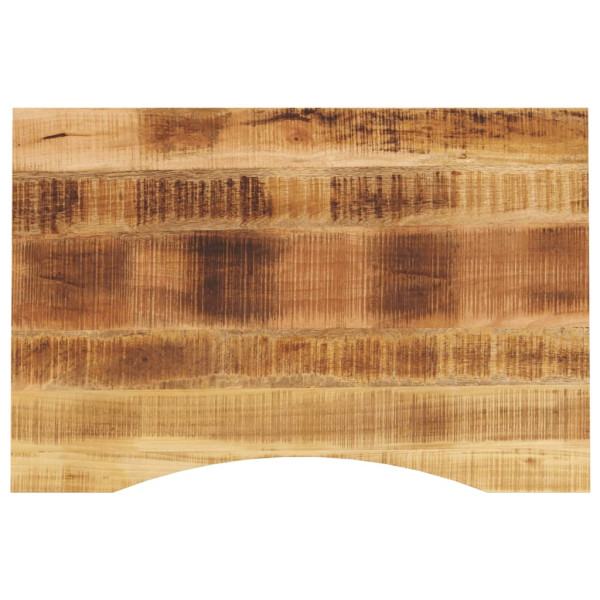 Tablero de escritorio con curva madera mango rugosa 90x50x2.5cm D