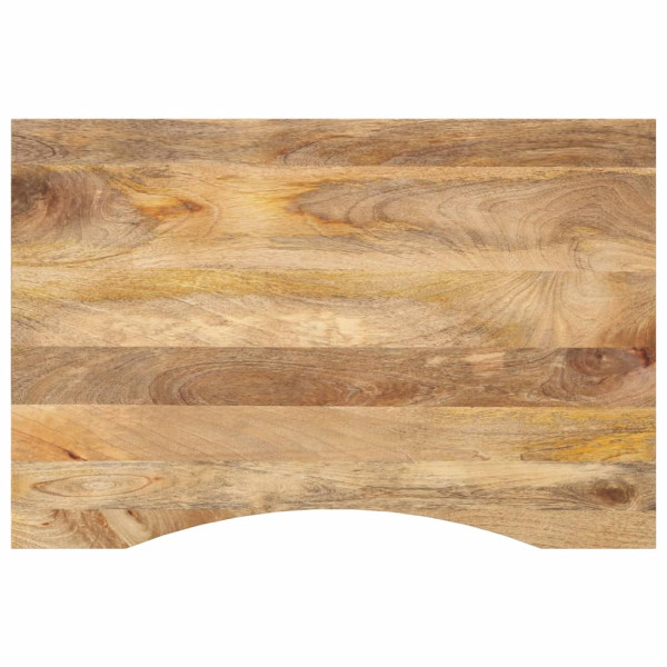 Mesa curvada com madeira de mangueira áspera 80x60x2,5cm D