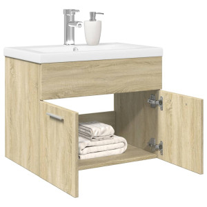 Mueble de baño con lavabo integrado roble Sonoma D