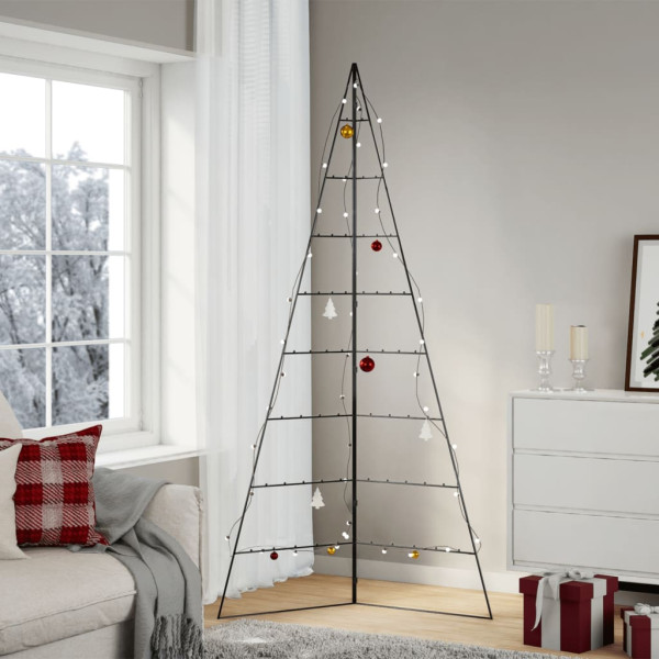 Árbol de Navidad para decoración metal negro 210 cm D