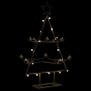 Árvore de Natal para decoração de metal preto 75 cm D