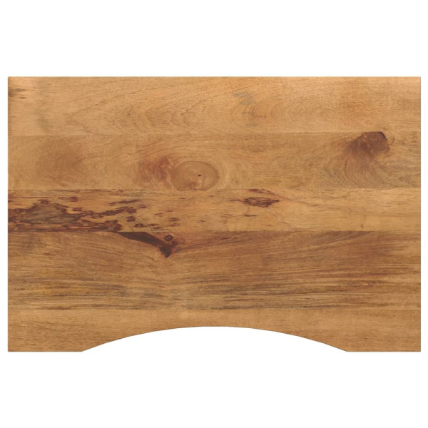 Tablero de escritorio con curva madera mango rugosa 80x50x2.5cm D