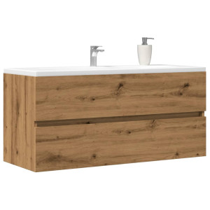 Armario lavabo madera ingeniería roble artisan 100x38.5x45 cm D