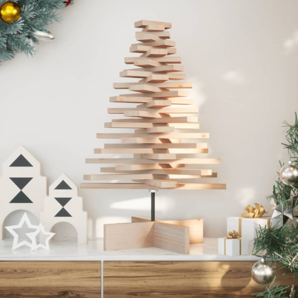 Árbol de Navidad de madera de adorno madera maciza pino 80 cm D