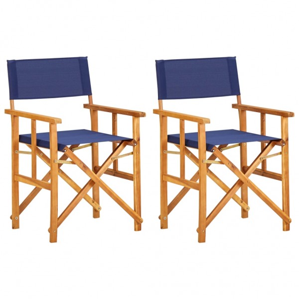 Cadeiras 2 unidades madeira maciça de acacia azul D