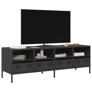 Mobiliário para TV de aço laminado preto 135x39x43.5 cm D