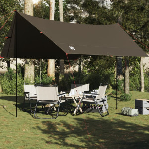 Lona de camping impermeable marrón 438x376x212 cm D