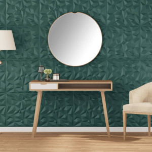 Paneles de pared 48 uds XPS amatista verde 50x50 cm 12 m² D