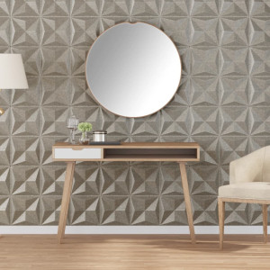 Paneles de pared 12 uds XPS origami Beton 50x50 cm 3 m² D