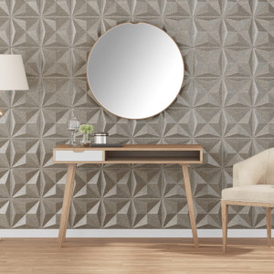 Paneles de pared 24 uds XPS origami Beton 50x50 cm 6 m² D