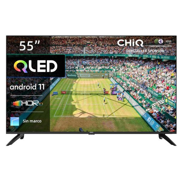 Smart TV CHIQ 55" QLED 4K UHD U55QG7V negro D