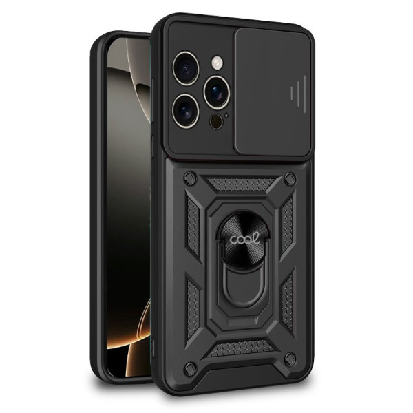 Carcaça COOL para iPhone 16 Anel duro Pro Preto D