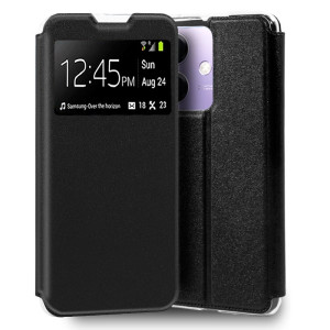 Funda COOL Flip Cover para Oppo A40 / A40m Liso Negro D