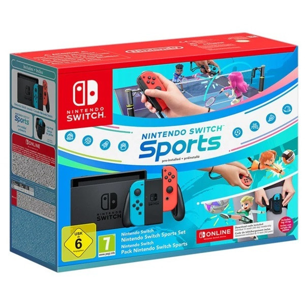 Consola Nintendo Switch  Sports Pack + 12 NSO neón D