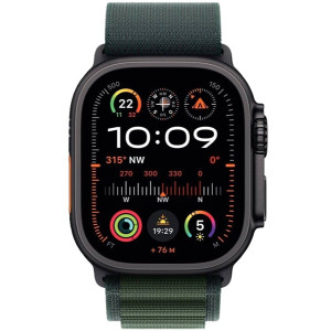 Apple Relógio Ultra 2 2024 LTE 49mm titânio preto loop alpino M verde escuro D