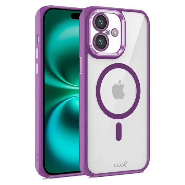 Carcaça COOL para iPhone 16 Mais magnético Borde Violeta D