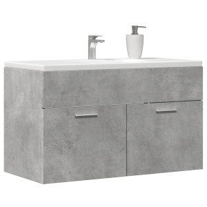 Móveis de bacia de concreto de madeira engenharia cinza 90x38.5x46 cm D