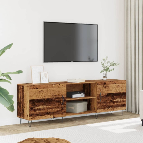 Mueble de TV madera de ingeniería envejecida 150x30x50 cm D