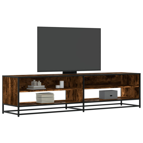 Mueble de TV madera de ingeniería roble ahumado 180.5x40x46 cm D