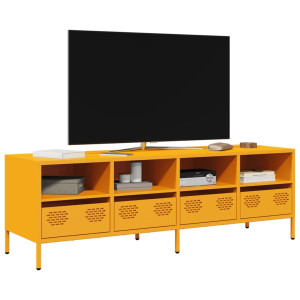 Mueble para TV acero laminado en frío amarillo 135x39x43.5 cm D