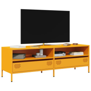 Mueble para TV acero laminado en frío amarillo 135x39x43.5 cm D