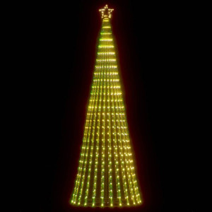 Árbol de Navidad cono de luz 475 LEDs blanco cálido 247 cm D